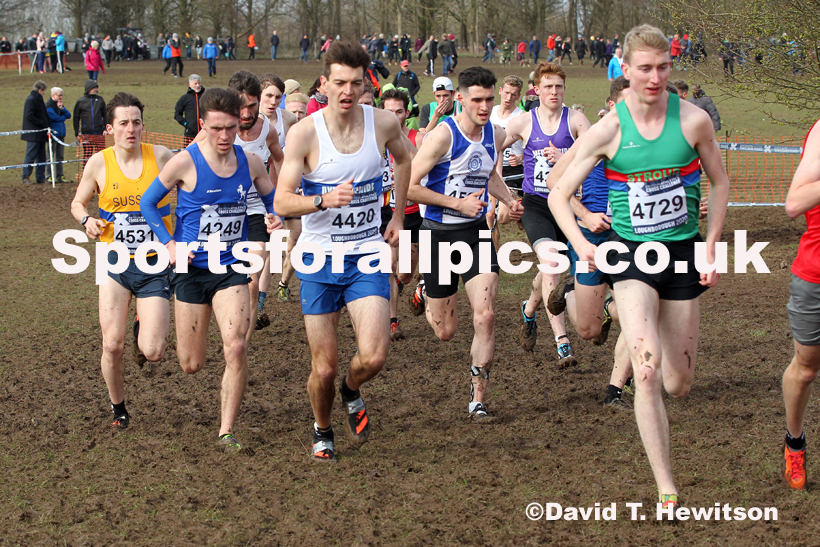 Senior men, 2020 British Athletics Inter Counties Cross Country Champs., Prestwold Hall, Loughborough. Photo: David T. Hewitson/Sports for All Pics